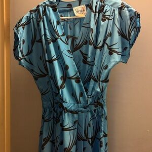 Blue and Black Patterned Dress